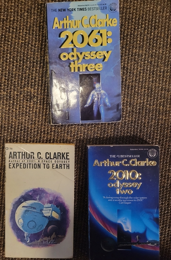 Vintage Science Fiction LOT of 3 Arthur C Clarke - trade pb incl Odyssey 2 and 3